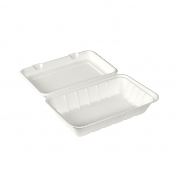 BioPak Menübox mit Deckel, Einteilig, 850ml
