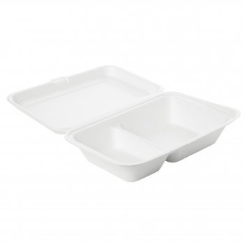 BioPak Menübox mit Deckel, Zweiteilig, 470/300ml