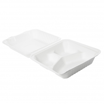 BioPak Menübox mit Deckel, Dreiteilig, 325/70/60ml