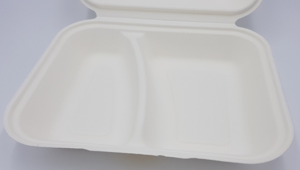 Menübox, 2-geteilt, Bagasse