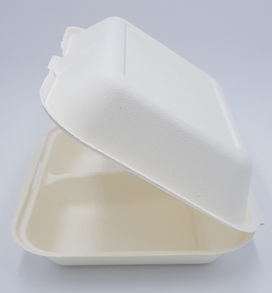Menübox, 2-geteilt, Bagasse