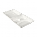 BioPak Menübox mit Deckel, Dreiteilig, 350/120/120ml